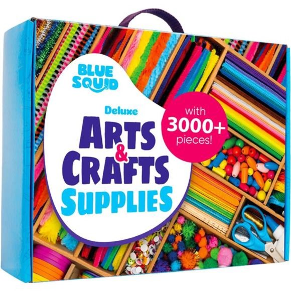 Deluxe 3000+pc Arts & Crafts Chest Kit for Kids - Giant Box of Art Supplies